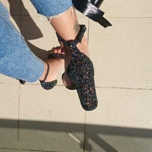 Sandale Glitter Black
