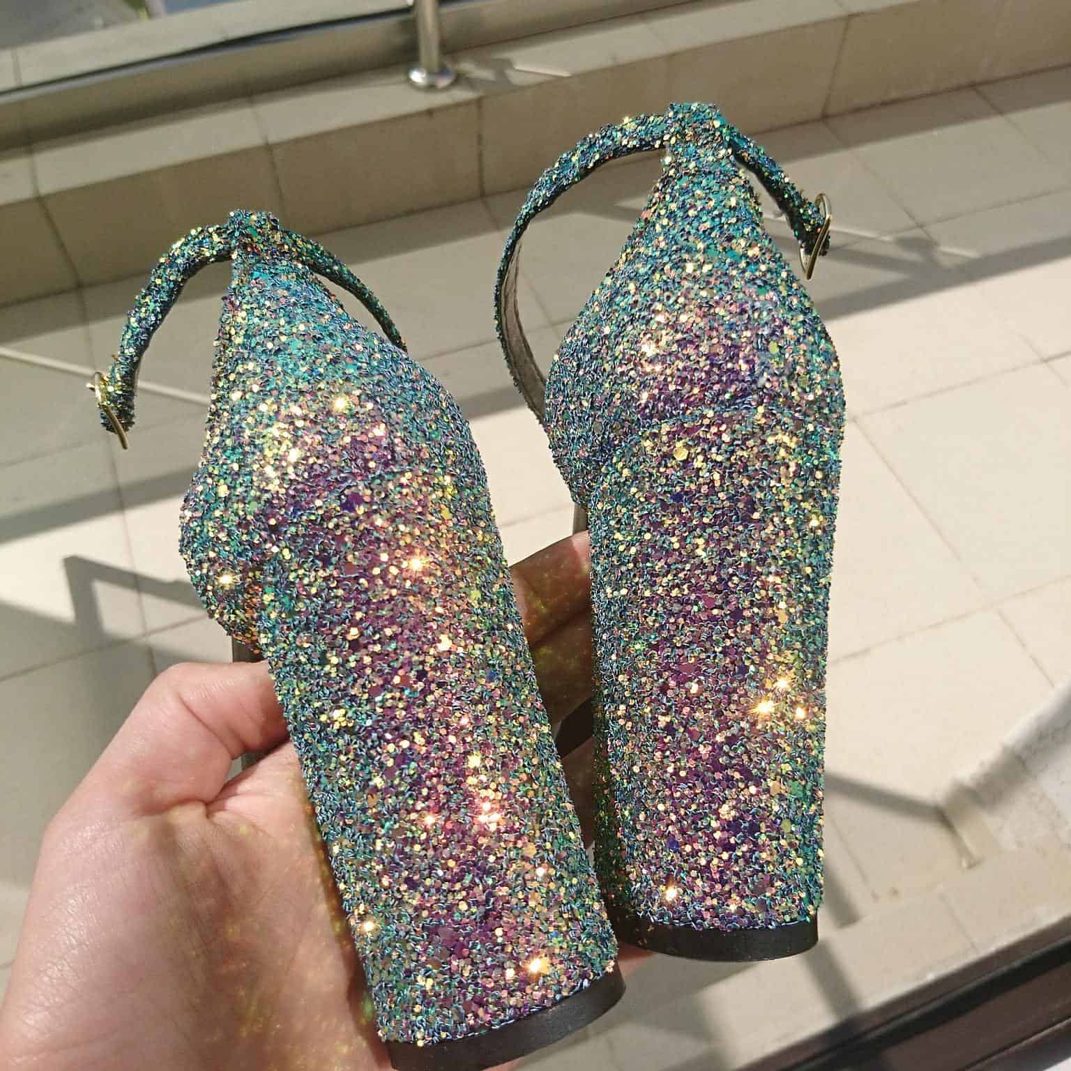 Sandale Glitter Green