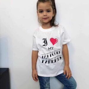 Tricou “I ❤️ MY TATTOOED PARENTS”