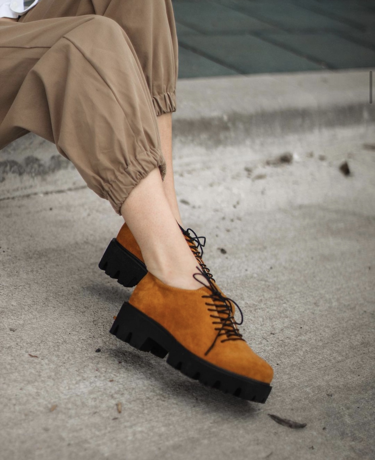 Pantofi Orange Velur
