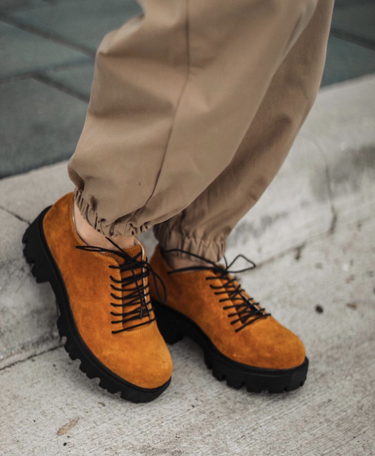 Pantofi Orange Velur - imagine 3